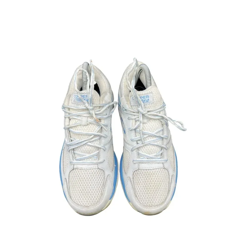 🩶 Copper Fit Women’s 8 White Mesh Walking Sneakers – Comfort Arch Support